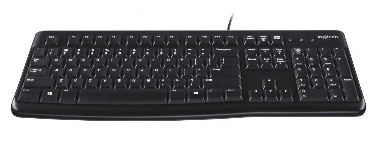 Logitech Keyboard K120 for Business tastiera Ufficio USB QWERTY US International Nero