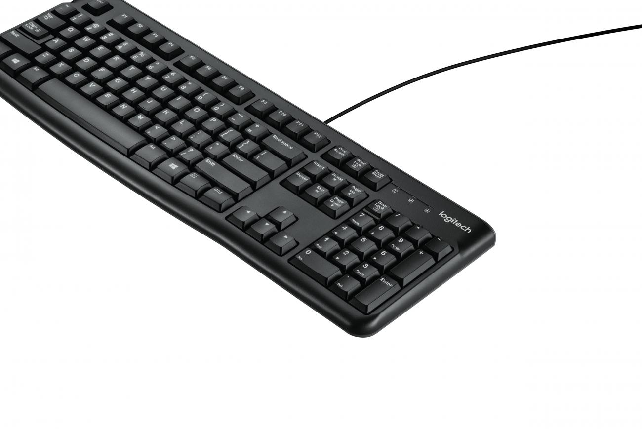 Logitech Keyboard K120 for Business tastiera Ufficio USB QWERTY US International Nero